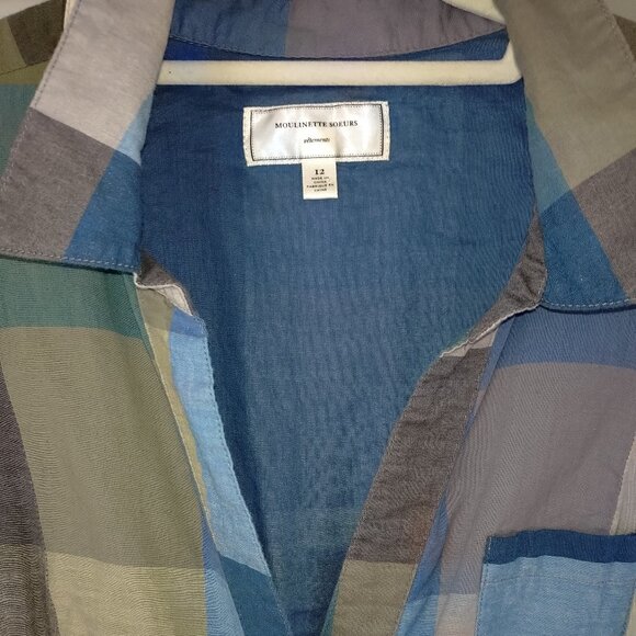 Anthropologie Blue and Green Plaid Dress - Picture 3 of 7